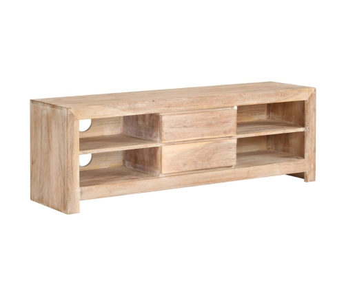 Mueble para TV madera maciza acacia marrón claro 120x30x40 cm