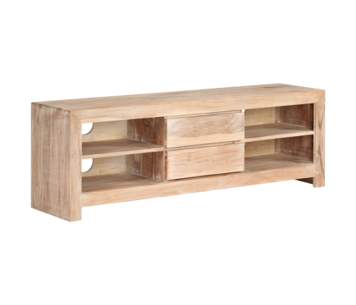 Mueble para TV madera maciza acacia marrón claro 120x30x40 cm