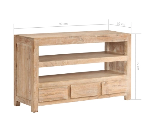 vidaXL Mueble para TV madera maciza acacia marrón claro 90x30x55 cm