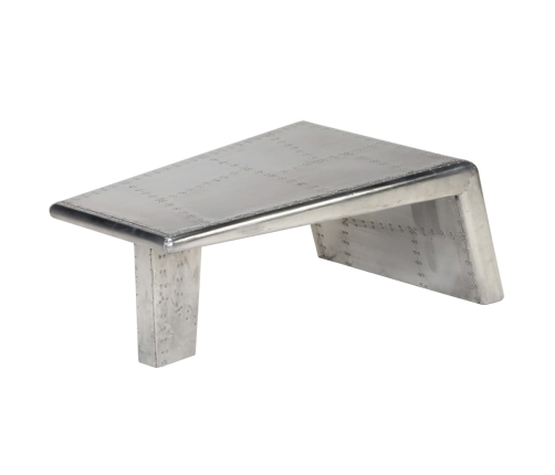 Mesa de centro estilo aviador vintage de aluminio