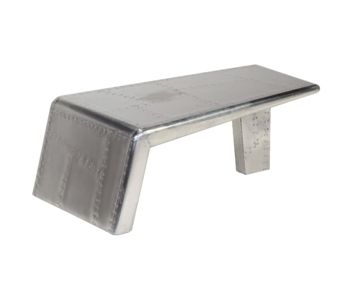 Mesa de centro estilo aviador vintage de aluminio