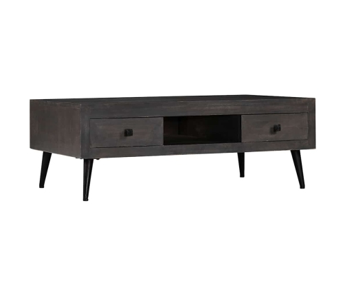 Mesa de centro madera maciza de mango 100x60x35 cm