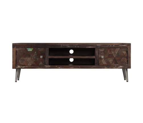 Mueble para TV de madera maciza reciclada 140x30x45 cm