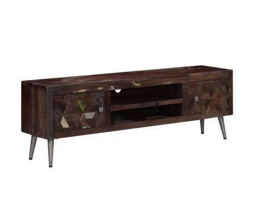 Mueble para TV de madera maciza reciclada 140x30x45 cm