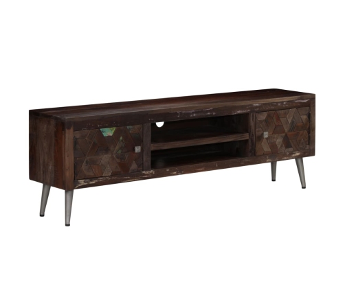 Mueble para TV de madera maciza reciclada 140x30x45 cm