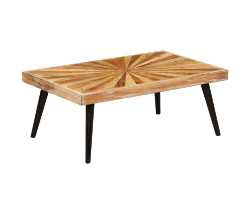 Mesa de centro de madera de mango maciza 90x55x36 cm