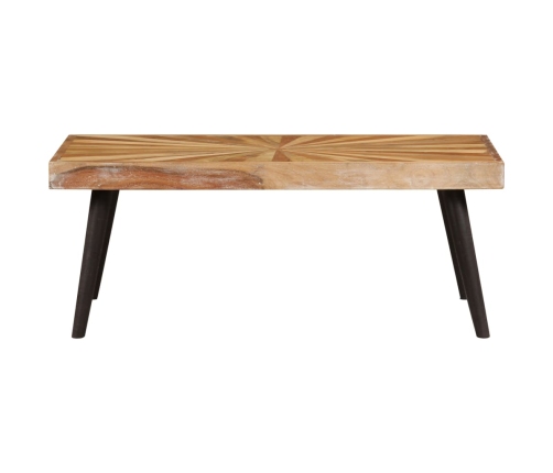 Mesa de centro de madera de mango maciza 90x55x36 cm