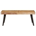 Mesa de centro de madera de mango maciza 90x55x36 cm