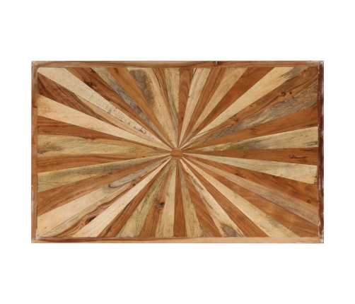 Mesa de centro de madera de mango maciza 90x55x36 cm