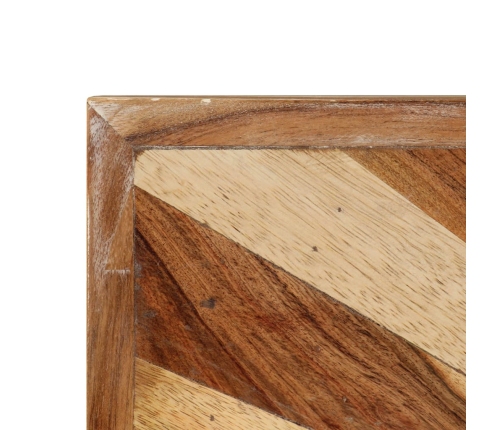 Mesa de centro de madera de mango maciza 90x55x36 cm