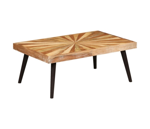 Mesa de centro de madera de mango maciza 90x55x36 cm