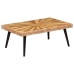 Mesa de centro de madera de mango maciza 90x55x36 cm