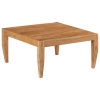 Mesa de centro madera maciza de acacia marrón 80x80x41 cm