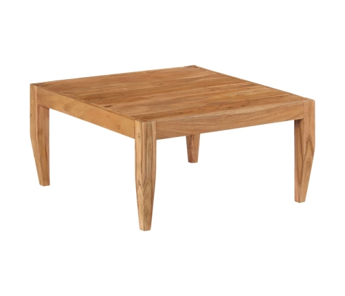 Mesa de centro madera maciza de acacia marrón 80x80x41 cm