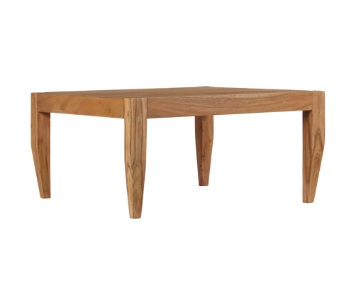 Mesa de centro madera maciza de acacia marrón 80x80x41 cm