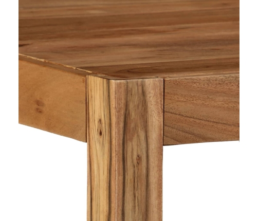 Mesa de centro madera maciza de acacia marrón 80x80x41 cm