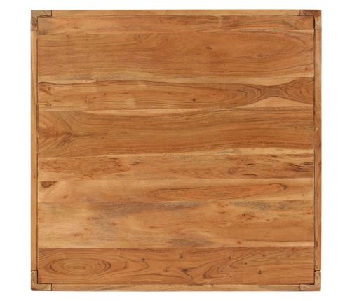 Mesa de centro madera maciza de acacia marrón 80x80x41 cm