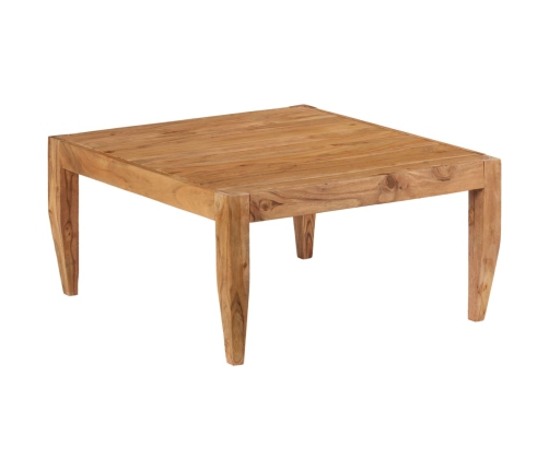 Mesa de centro madera maciza de acacia marrón 80x80x41 cm