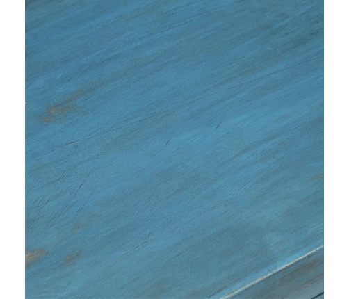 Mesita de noche de madera maciza de mango azul 40x30x50 cm