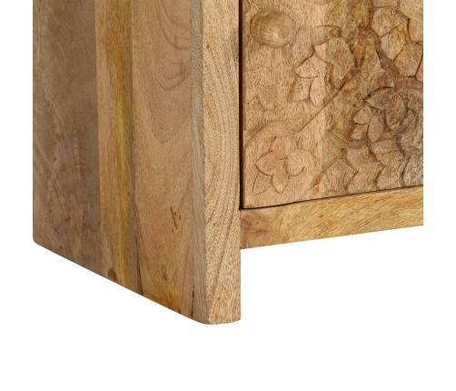 Mesita de noche de madera maciza de mango 40x30x50 cm