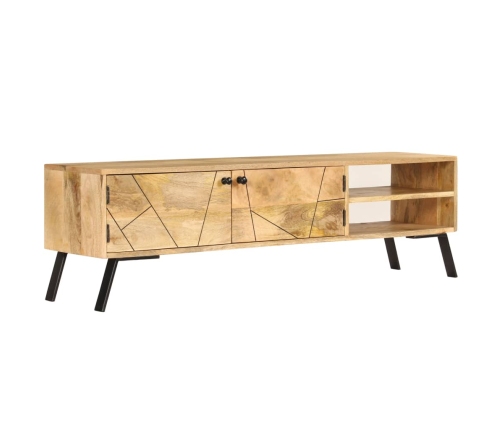 Mueble de TV madera maciza de mango 140x30x40 cm