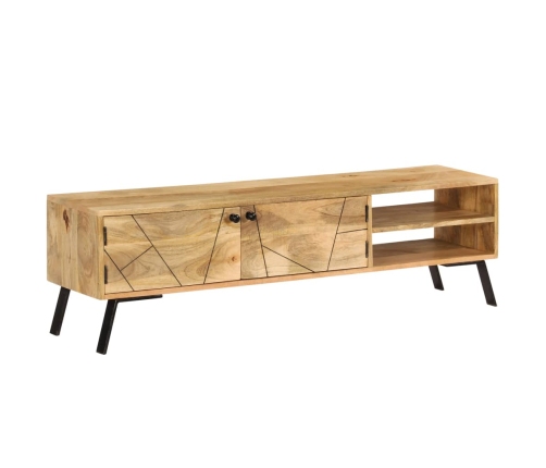 Mueble de TV madera maciza de mango 140x30x40 cm