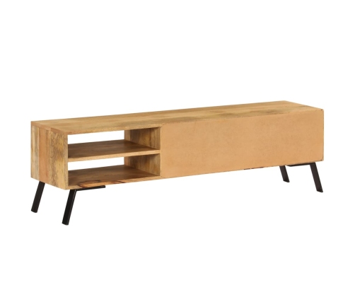 Mueble de TV madera maciza de mango 140x30x40 cm