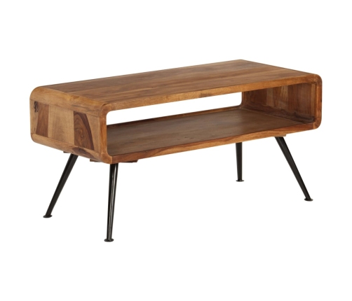 Mesa de centro de madera maciza sheesham 95x40x45 cm