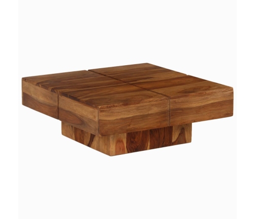 Mesa de centro de madera maciza de acacia 80x80x30 cm