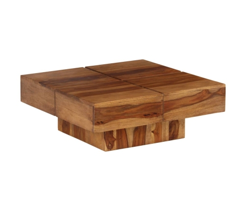 Mesa de centro de madera maciza de acacia 80x80x30 cm