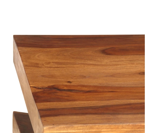 Mesa de centro de madera maciza de sheesham 90x60x30 cm