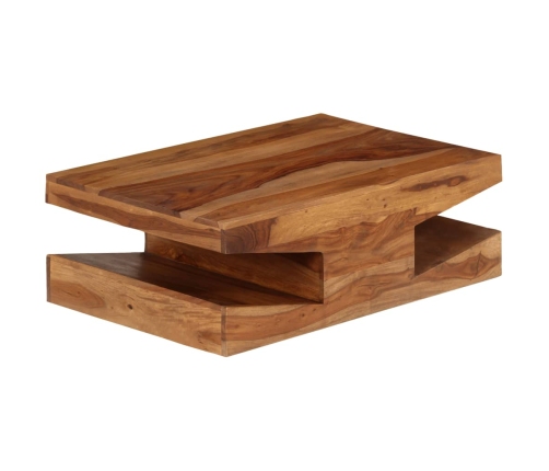 Mesa de centro de madera maciza de sheesham 90x60x30 cm