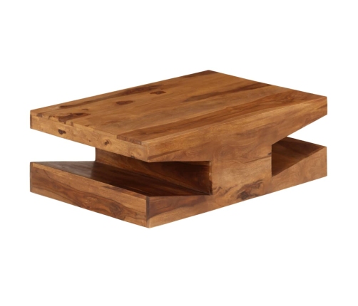 Mesa de centro de madera maciza de sheesham 90x60x30 cm