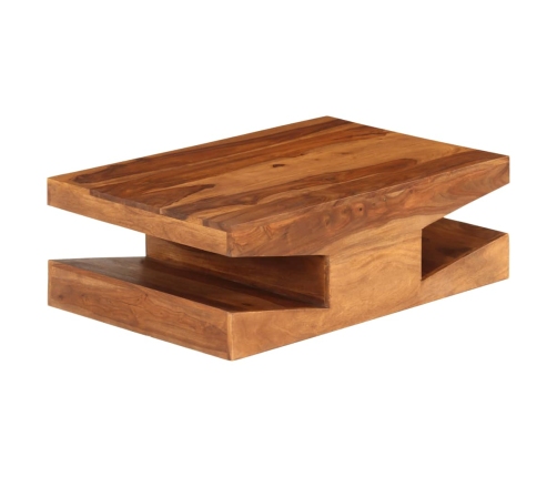 Mesa de centro de madera maciza de sheesham 90x60x30 cm