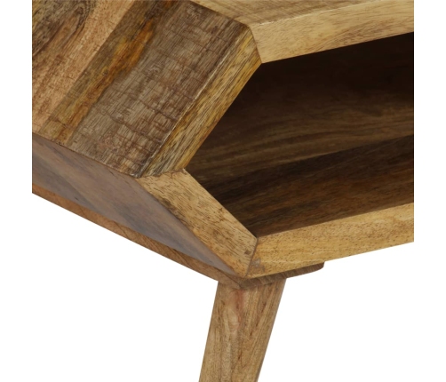 Mesa de centro de madera maciza de mango 104x50x45 cm