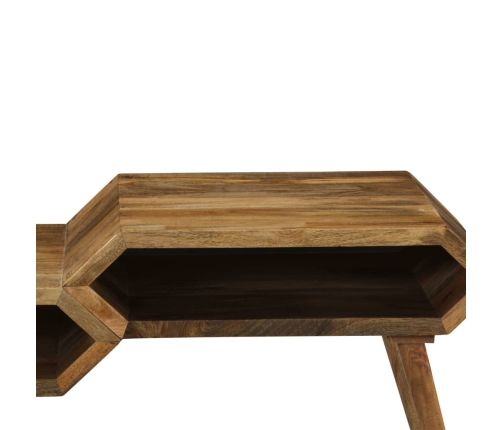 Mesa de centro de madera maciza de mango 104x50x45 cm