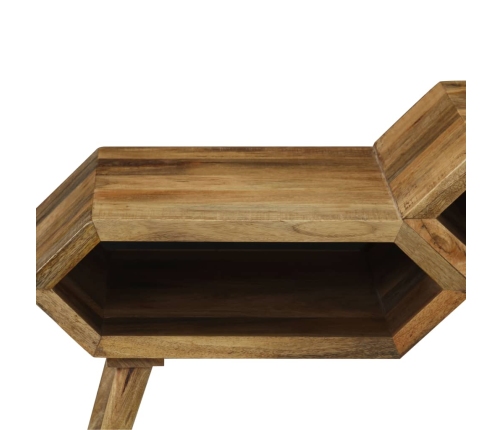 Mesa de centro de madera maciza de mango 104x50x45 cm