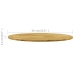 Superficie de mesa redonda madera maciza de roble 23 mm 600 mm