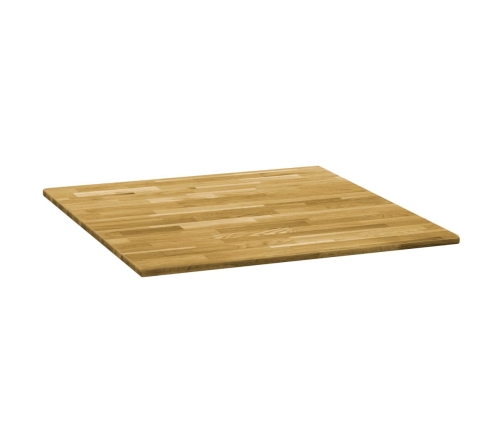 Tablero de mesa cuadrado madera maciza de roble 23 mm 70x70 cm