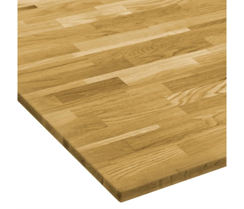 Tablero de mesa cuadrado madera maciza de roble 23 mm 70x70 cm