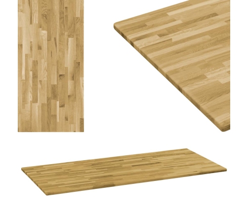 Tablero de mesa rectangular madera maciza roble 23 mm 140x60 cm