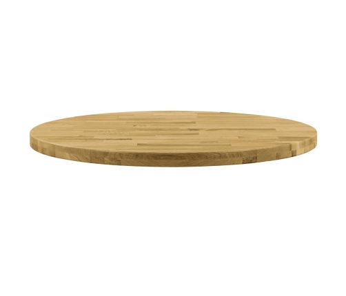 Superficie de mesa redonda madera maciza de roble 44 mm 400 mm