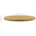 Superficie de mesa redonda madera maciza de roble 44 mm 400 mm