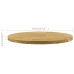 Superficie de mesa redonda madera maciza de roble 44 mm 700 mm