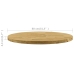 Superficie de mesa redonda madera maciza de roble 44 mm 800 mm