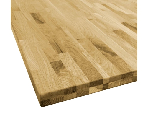 Tablero de mesa cuadrado madera maciza de roble 44 mm 70x70 cm