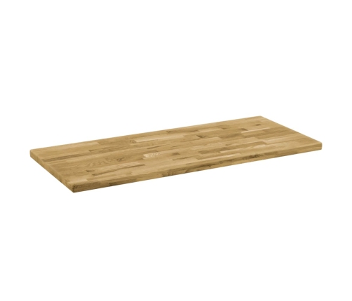 Tablero de mesa rectangular madera maciza roble 44 mm 100x60 cm