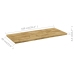 Tablero de mesa rectangular madera maciza roble 44 mm 100x60 cm