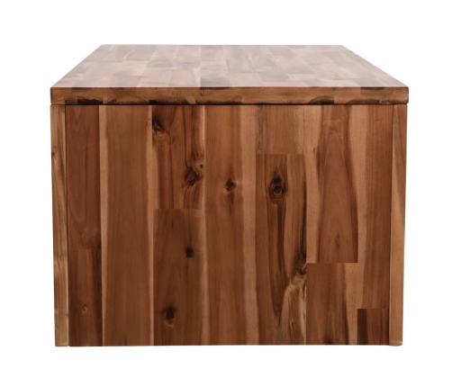 Mesa de centro de madera maciza de acacia 90x50x37,5 cm