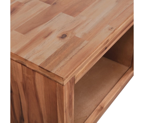 Mesa de centro de madera maciza de acacia 90x50x37,5 cm